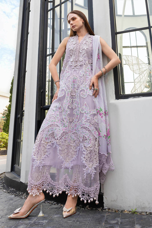 Maria B Luxury Embroidered Lawn 3Pc Unstitched Suit EL-26-12