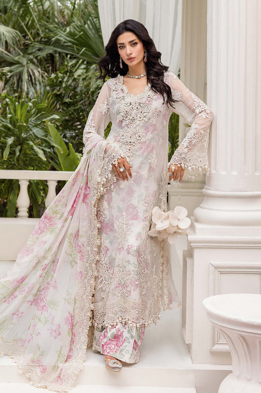 Maria.B Wedding Festive Pure Chiffon Embroidered Collection MPC-25-101