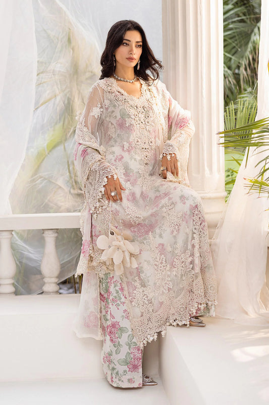 Maria.B Wedding Festive Pure Chiffon Embroidered Collection MPC-25-101
