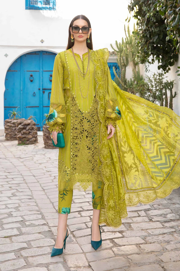 Maria.B Unstitched Embroidered Luxury Lawn 3Pieces Suit D8-A