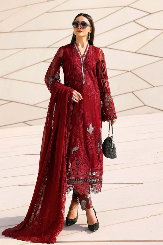 Maria.B - Luxury Lawn Embroidered Unstitched 3 Piece - D-2607-A