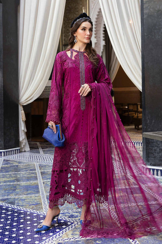 Maria.B Luxury Lawn Embroidered Unstitched 3 Piece Suit D-2502-B