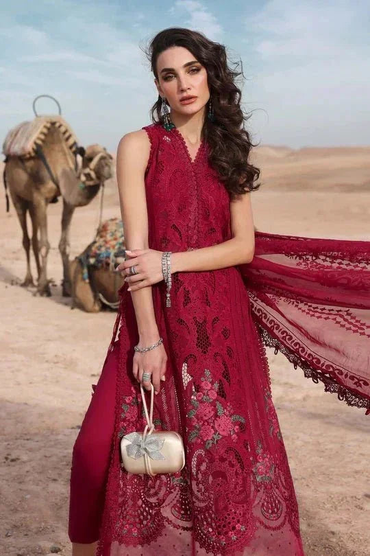 Maria.B Luxury Eid Lawn Embroidered 3 Piece Unstitched D - 2504 - A - 3 Pieces Lawn - Zainabjees