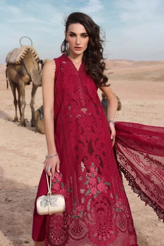 Maria.B Luxury Eid Lawn Embroidered 3 Piece Unstitched D - 2504 - A - 3 Pieces Lawn - Zainabjees