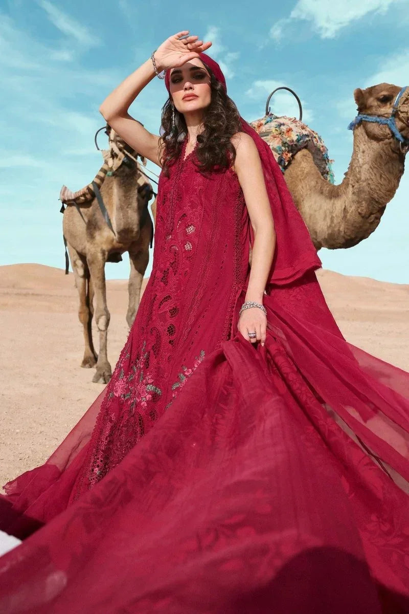 Maria.B Luxury Eid Lawn Embroidered 3 Piece Unstitched D - 2504 - A - 3 Pieces Lawn - Zainabjees