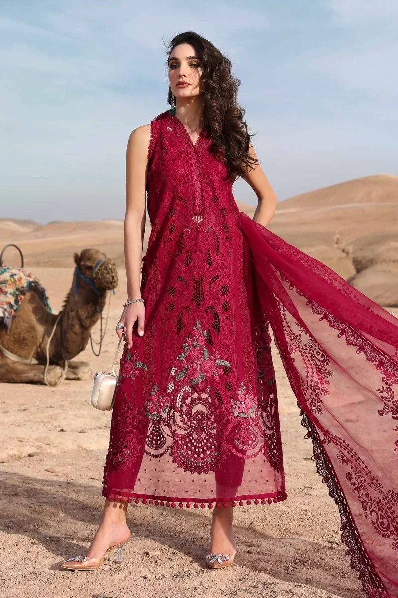 Maria.B Luxury Eid Lawn Embroidered 3 Piece Unstitched D - 2504 - A - 3 Pieces Lawn - Zainabjees