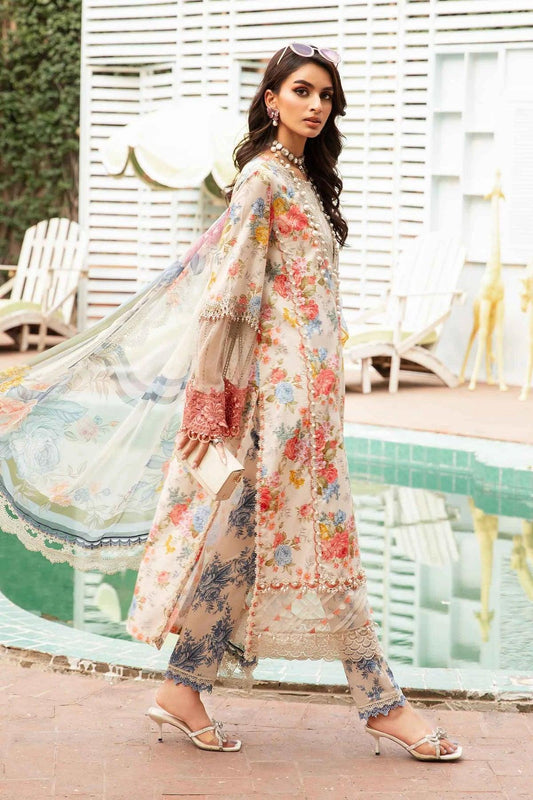 Maria.B MPrints Embroidered Lawn Unstitched 3Pc Suit MPT-2004-A