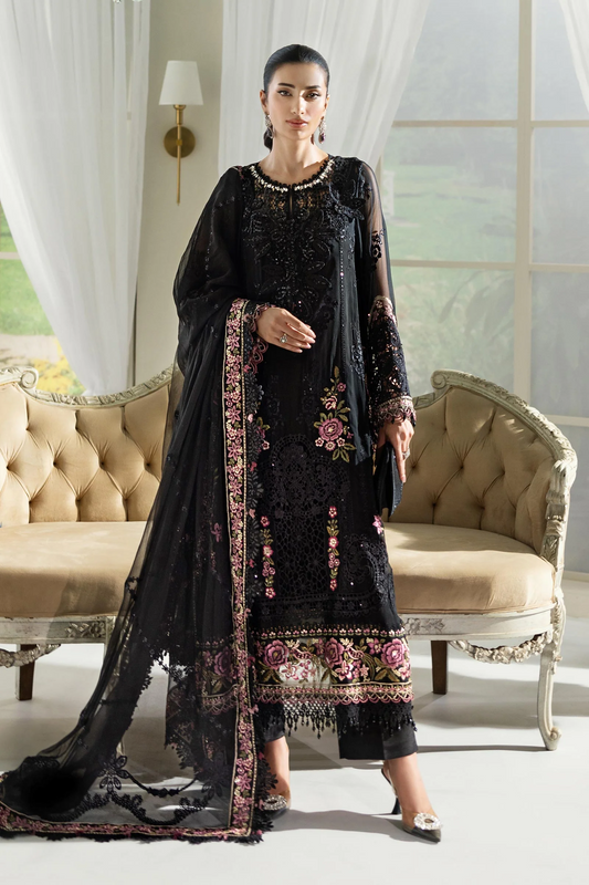Maria.B Embroidered Luxury Chiffon Unstitched 3Pc Suit MPC-D4-104