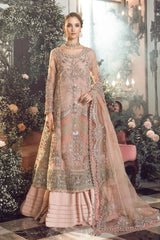 Mbroidered By Maria.B Embroidered Organza Suits Unstitched 3Pc MB-D6 - Luxury Collection