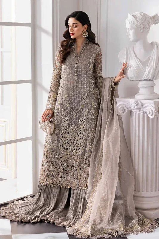 Maria.B 3 Piece Unstitched Embroidered Organza Suit BD-3006