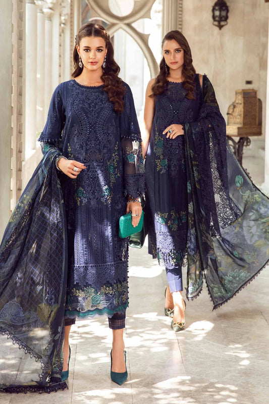 Maria.B Luxury Lawn Embroidered Unstitched 3 Piece Eid Lawn-24-09
