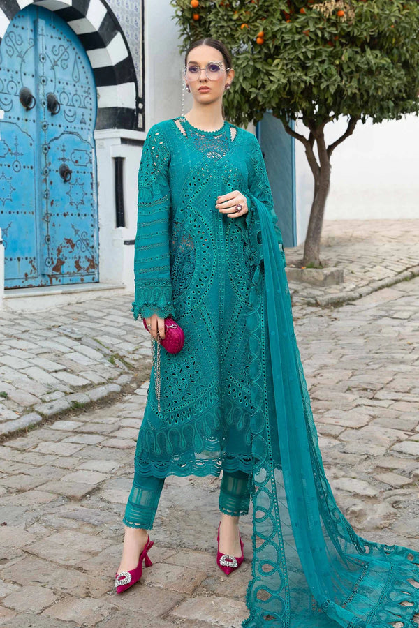 Maria.B Unstitched Embroidered Luxury 3 Pc Lawn Suit D-2402-A