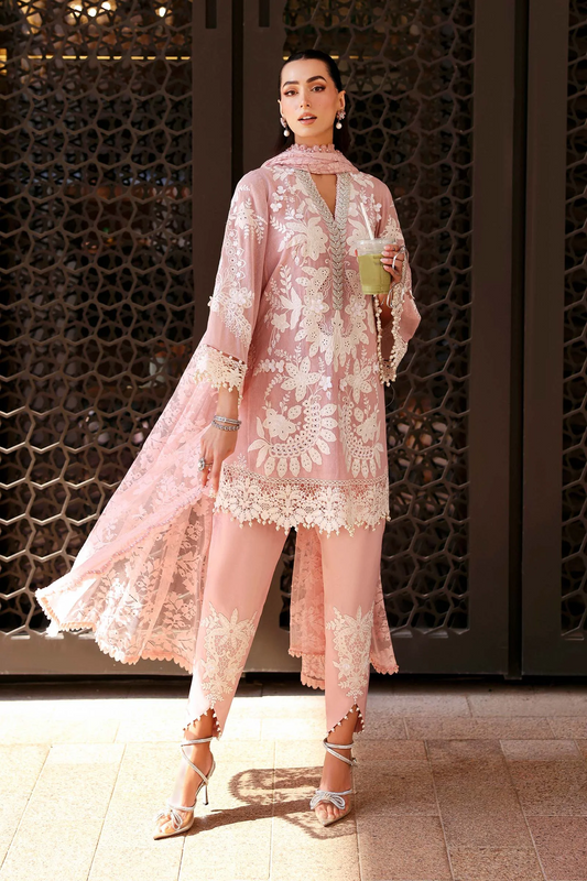 Maria.B Luxury Lawn Unstitched 3 Pc Embroidered Suit D-2603-A
