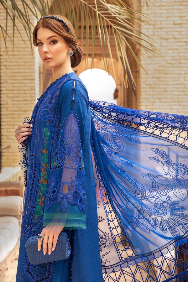 Maria.B Unstitched Embroidered Luxury Lawn 3 Pieces Suit D-2404-B