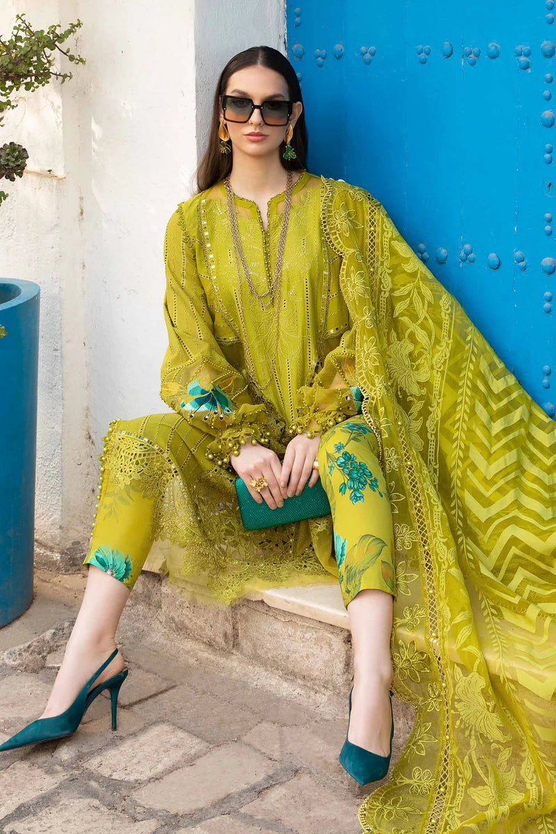 Maria.B Unstitched Embroidered Luxury Lawn 3Pieces Suit D8-A