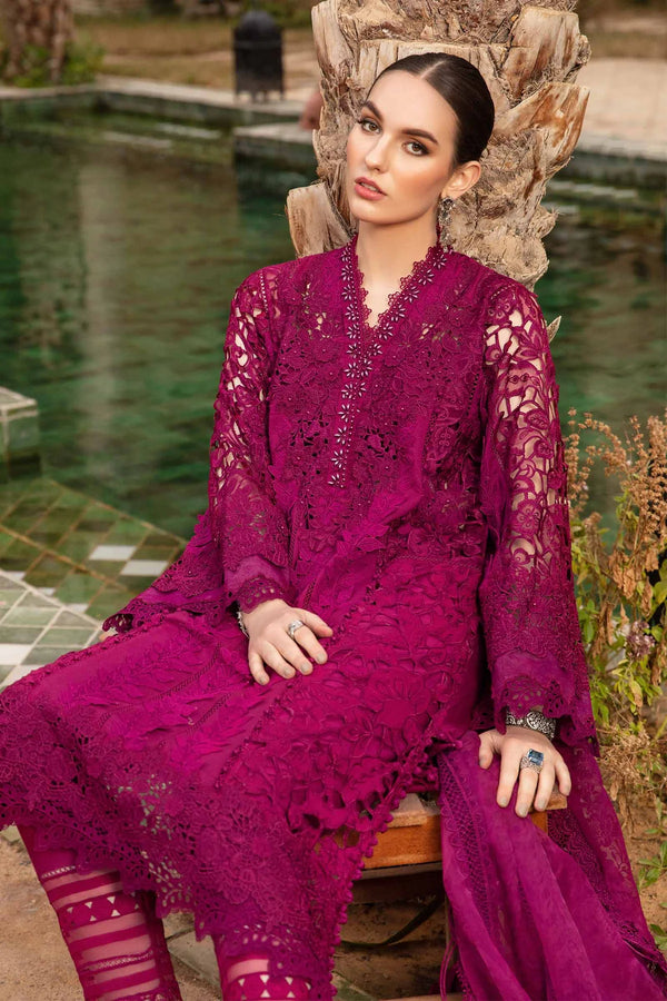 Maria.B Unstitched Embroidered Luxury Lawn 3Pc Suit D 9-B