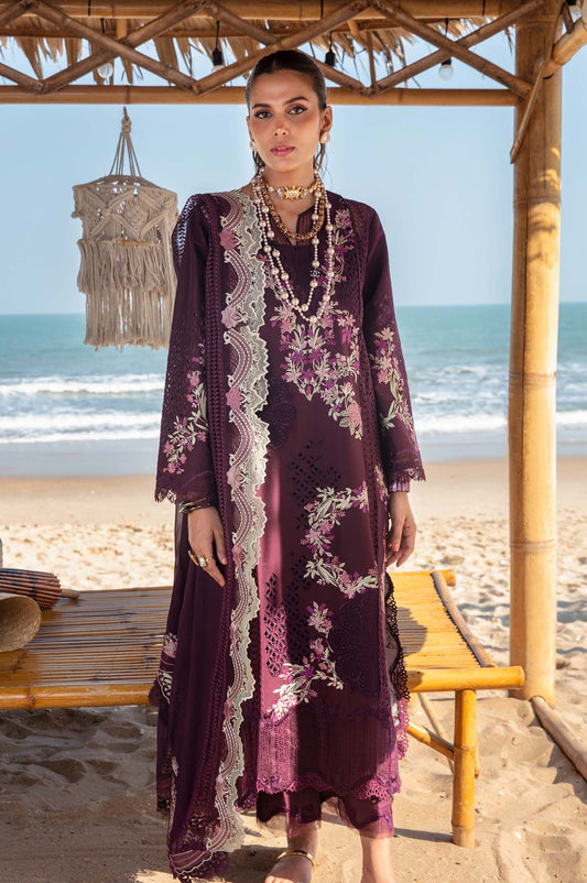 Saira Shakira Luxury Lawn Embroidered Unstitched 3 Piece - DAHLIA-B