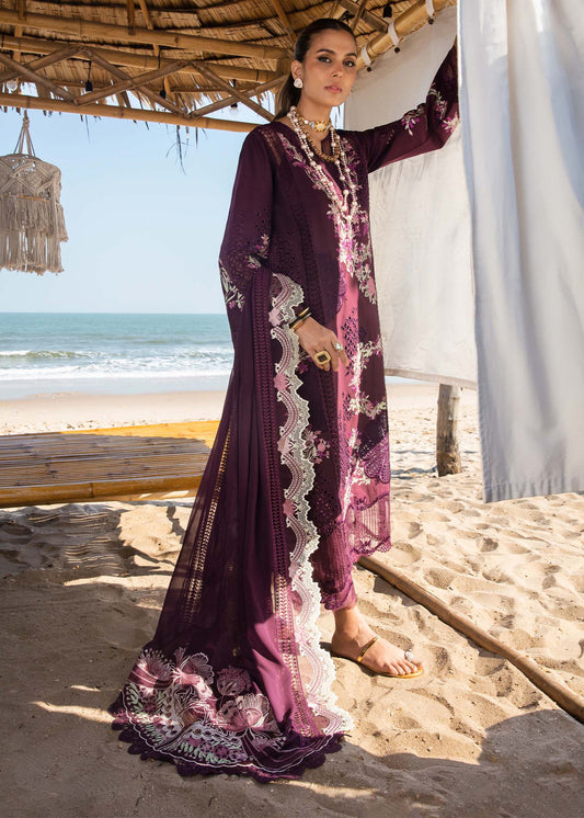 Saira Shakira Embroidered Luxury Lawn 3 Pc Unstitched Suit DAHLIA-B