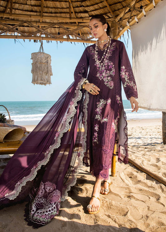 Saira Shakira Embroidered Luxury Lawn 3 Pc Unstitched Suit DAHLIA-B