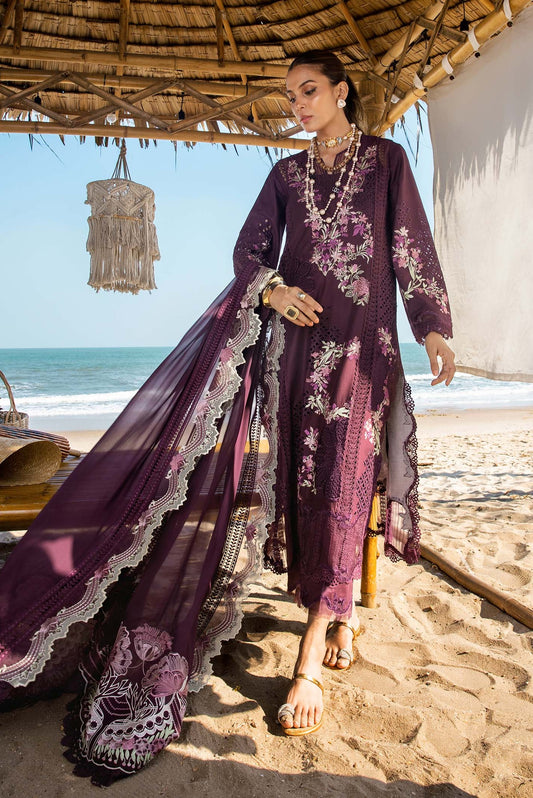 Saira Shakira Luxury Lawn Embroidered Unstitched 3 Piece - DAHLIA-B