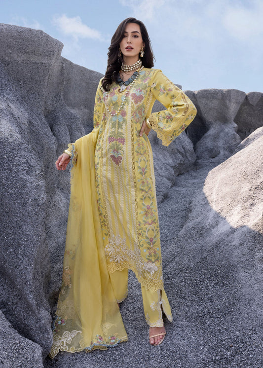 Saira Shakira Embroidered Luxury Lawn 3 Pc Unstitched 3Pc Suit DILARA-B