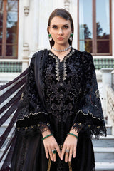 Maria.B Embroidered Velvet Suits Unstitched 3 Piece MB D-11 - Luxury Winter Collection