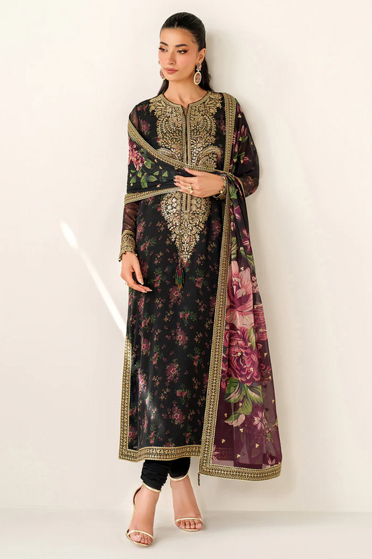 Jazmin Chiffon Digital Print & Embroidered Formal Collection UC 3083 Floral Vibes