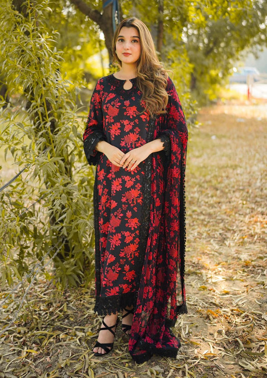 Aneelas - Luxury Lawn Embroidered 3 Piece Unstitched - WPR-21