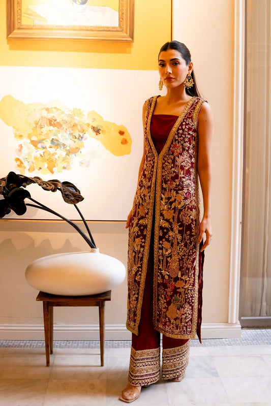 Saira Shakira Luxury Net Embroidered 3 Piece Unstitched - REGALIA