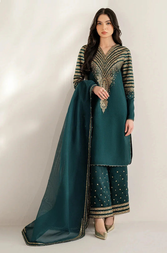 Jazmin UR - 7056 Luxury Raw Silk Embroidered Unstitched 3PC Suit PA-203