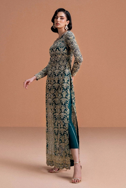 Kanwal Malik Luxury Net Embroidered Unstitched 3 Piece - Zaira