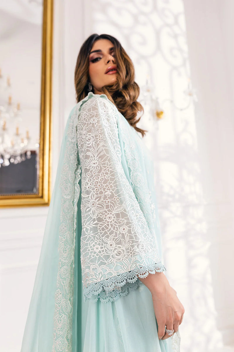 Azure Ensembles Embroidered Chiffon Festive Collection Daisy Charm Unstitched