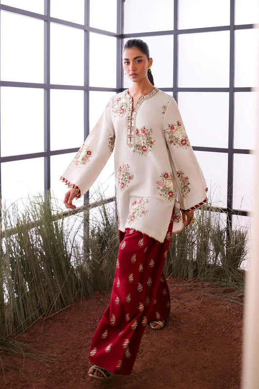Ethnc Luxury Raw Silk HAnd Made Collection Ethnc Off White