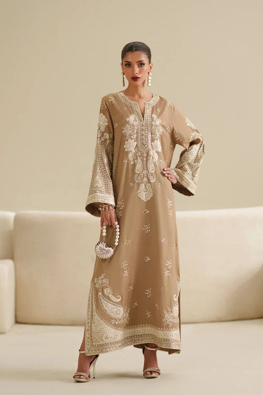 Poshkari Luxury Silk Embroidered 3Pc Unstitched Suit Ethnc PA-122