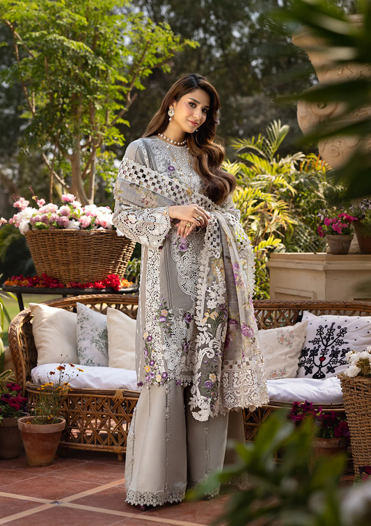 Elaf Embroidered Lawn Suit Unstitched 3 Pc ELM-05 Ramsha - Summer Collection