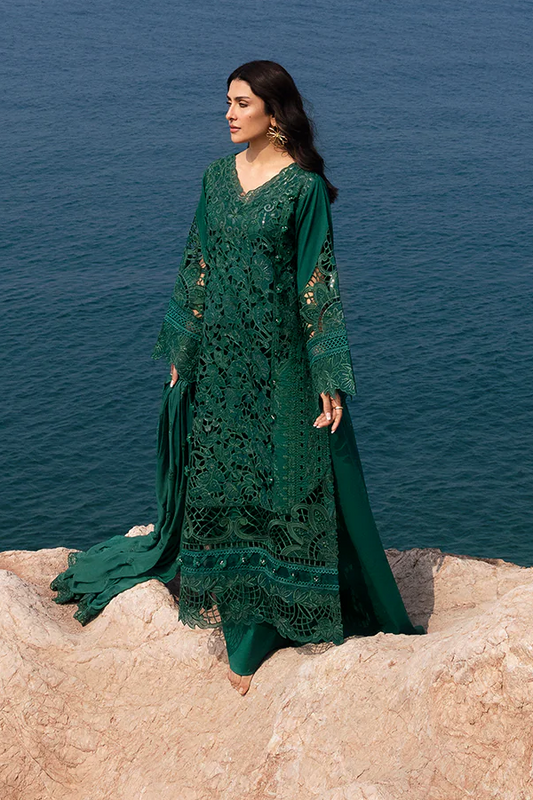 Mahnur Luxury Embroidered 3 Pc Unstitched Lawn Collection Eirene