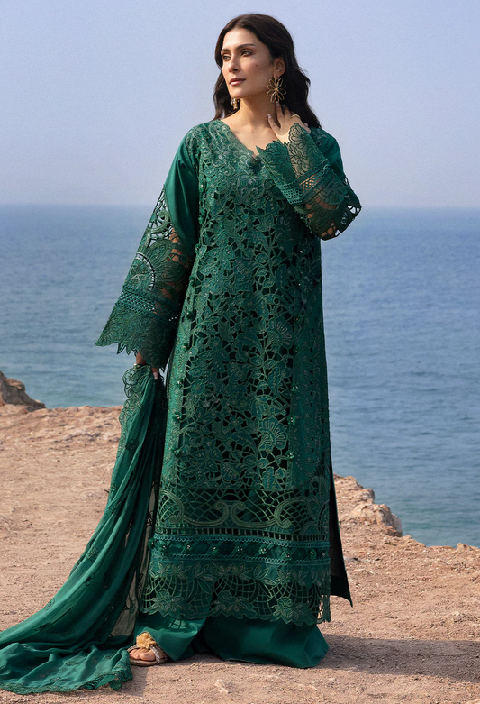 Mahnur Luxury Embroidered 3 Pc Unstitched Lawn Collection Eirene