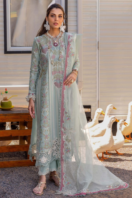 Saira Shakira Embroidered Luxury Lawn 3Pc Unstitched Suit DILARA-A