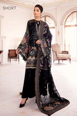 Chantelle By Baroque Embroidered Chiffon Unstitched 3 Piece Suit 09 Garnet - Luxury Collection