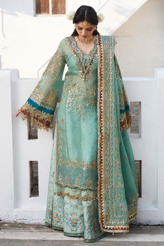 Hussain Rehar - Miraye - Luxury Organza Embroidered Unstitched 3 Piece