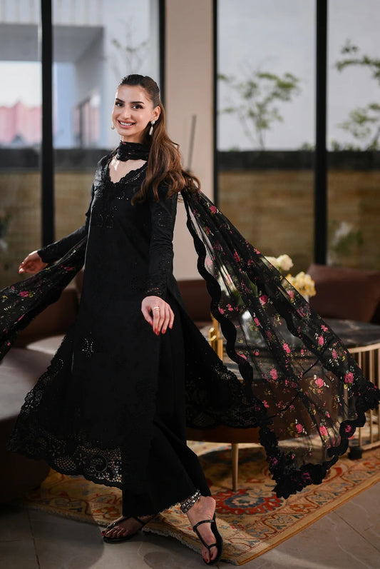 Zaib - Luxury Lawn Embroidered Unstitched 3 Piece - NEL-26602