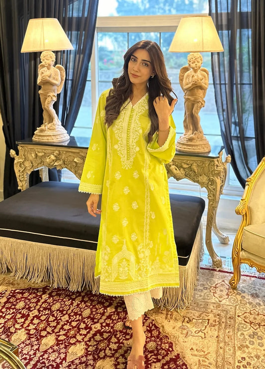 Naarj Luxury Lawn Collection Unstitched 3 Pieces Tanacetum - Neon