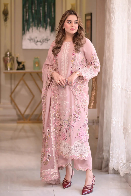 Aneelas - Luxury Lawn Embroidered 3 Piece Unstitched - WLUX-10-A