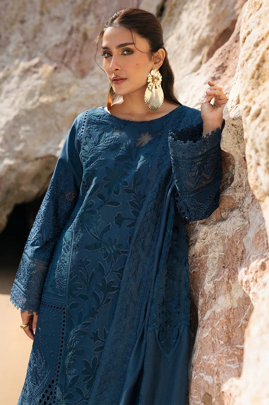 Mahnur - Luxury Lawn Embroidered Unstitched 3 Piece - Iris