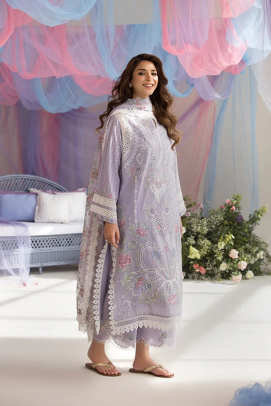 Sobia Nazir Luxury Lawn Embroidered Unstitched 3 Piece  5A