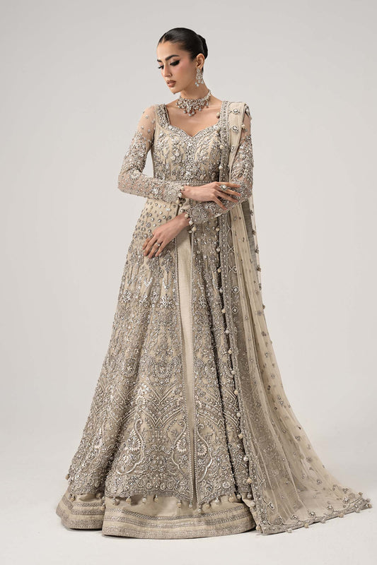 Maria B Elaria Luxury Net Embroidered 3Pc Unstitched Suit PA-175 (4 yards trouser fabirc )