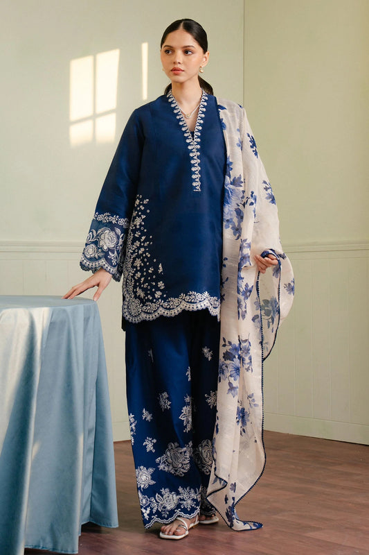 Coco By Zara Shahjahan - Lawn Embroidered Unstitched 3 Piece - MEADOW-8B