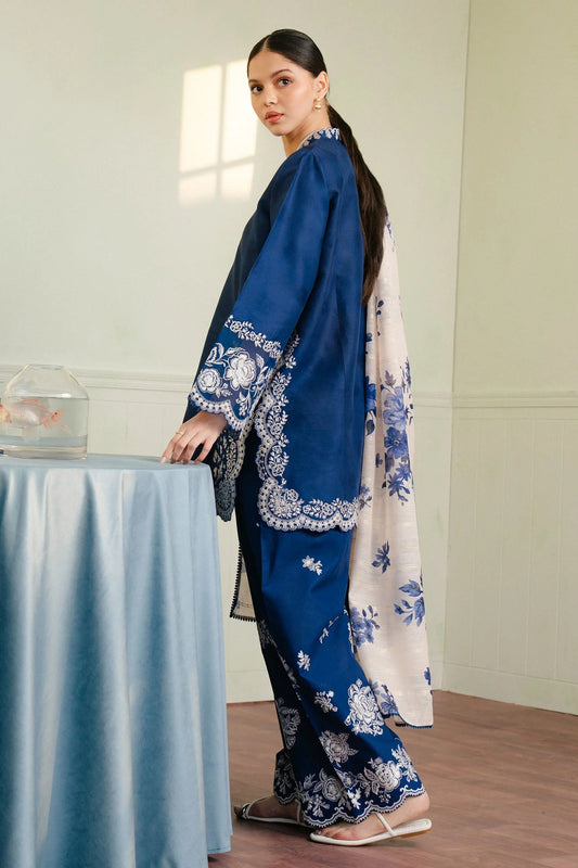 Coco By Zara Shahjahan - Lawn Embroidered Unstitched 3 Piece - MEADOW-8B