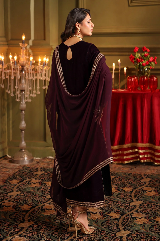 Charizma Luxury Velvet Embroidered Unstitched Collection VVT4-014
