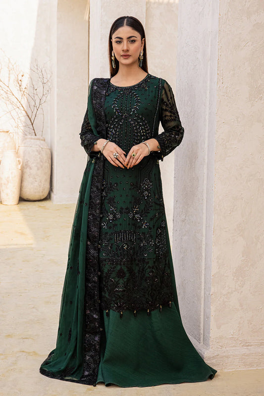 Zebtan Luxury Chiffon Embroidered 3 Pc Unstitched Collection ZR-03